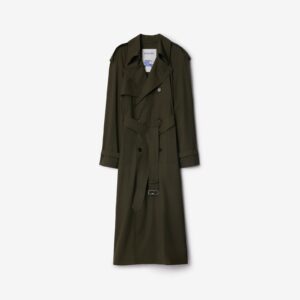 Burberry Long Stretch Wool Trench Coat