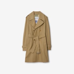 Burberry Mid-length Cotton Blend Trench Coat