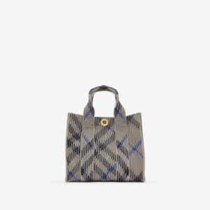 Replica Designer Bag Burberry Mini Check Knitted Tote