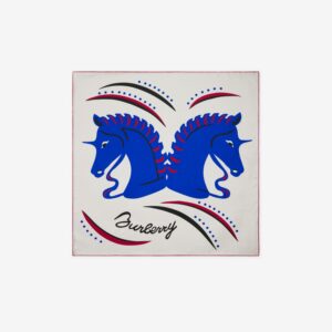 Burberry Mirrored Horse Silk Scarf