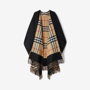 Burberry Reversible Check Wool Cashmere Cape