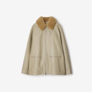 Burberry Short Leather Car Coat