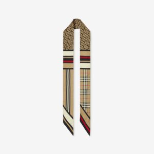 Burberry Skinny Montage Silk Scarf