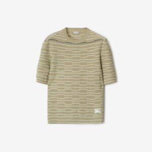 Burberry Striped Cotton Blend Top