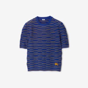 Burberry Striped Cotton Blend Top