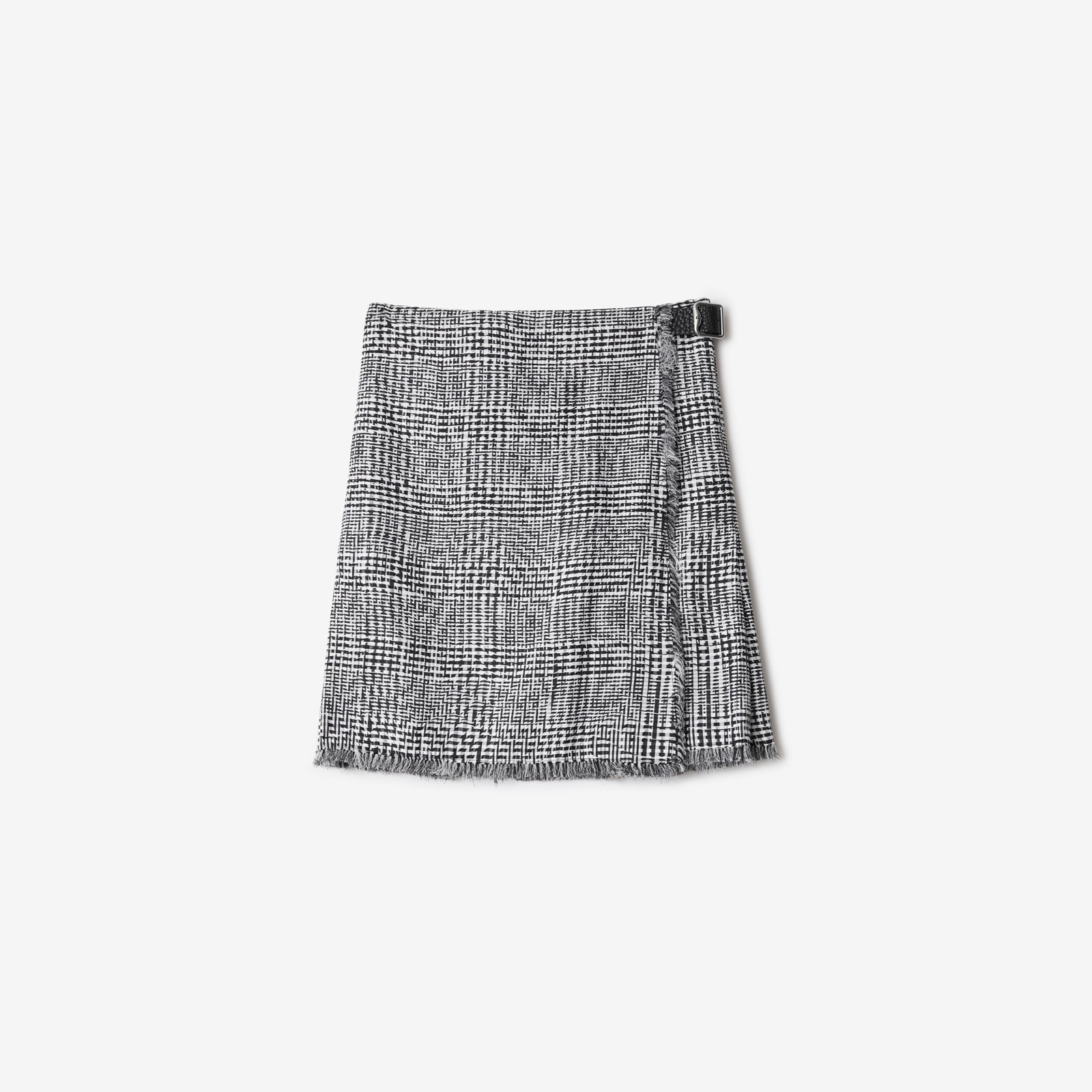 Burberry Warped Houndstooth Nylon Kilt