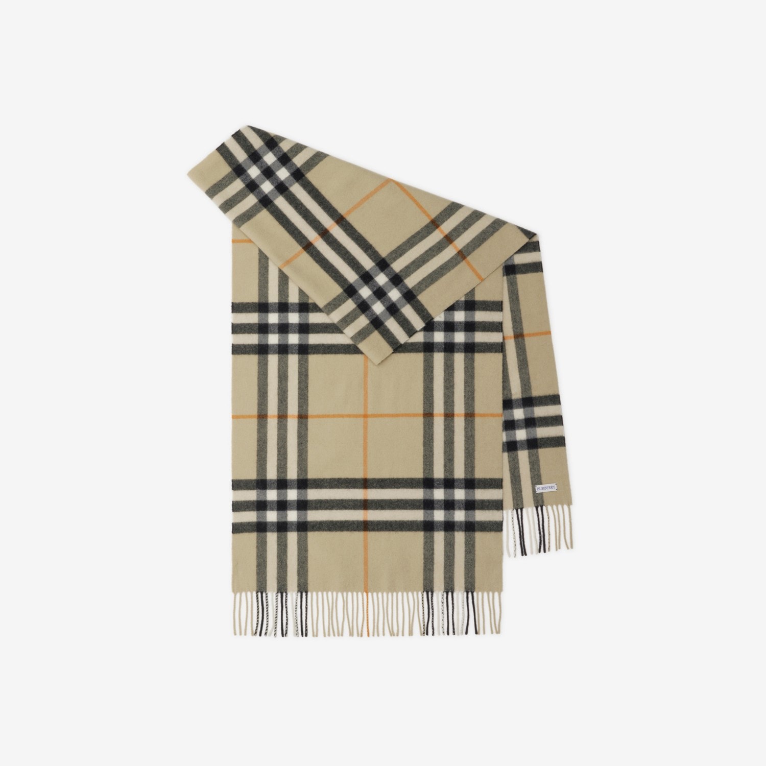 Burberry Wide Check Cashmere Scarf