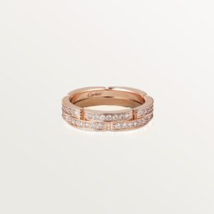 Cartier Maillon Panthere fine wedding band 2 half diamond-paved rows