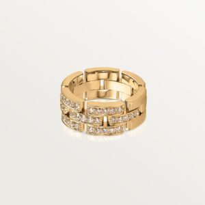 Cartier Maillon Panthere ring 3 half diamond-paved rows