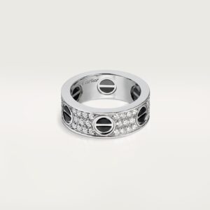Cartier Love ring diamond-paved ceramic