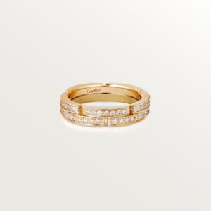 Cartier Maillon Panthere fine wedding ring 2 half diamond-paved rows