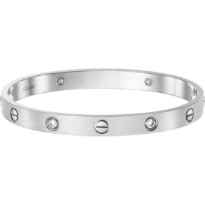 Cartier Love bracelet classic model with 4 brushed diamonds
