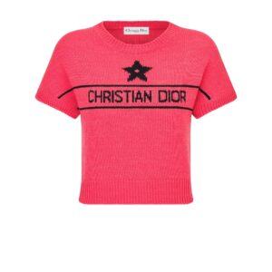 Dioriviera Short Sleeved Sweater Candy Pink Cashmere Knit