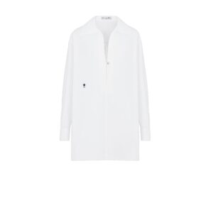 Dior Long Blouse White Cotton Poplin