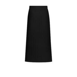 Dior Straight Cut Mid Length Skirt Black Wool and Mohair