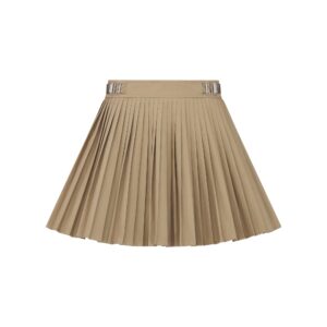 Dior Pleated Miniskirt Beige Cotton Gabardine