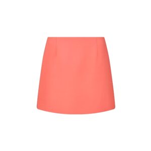 Dioriviera Miniskirt Coral Wool and Silk