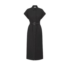 Dior Mid Length Shirtdress Black Cotton Gabardine