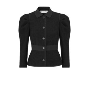 Dior Fitted Jacket Black Virgin Wool and Cotton Boucle