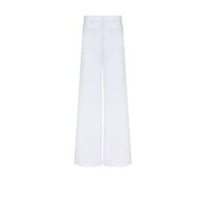 Dioriviera Flared Jeans White Cotton Denim
