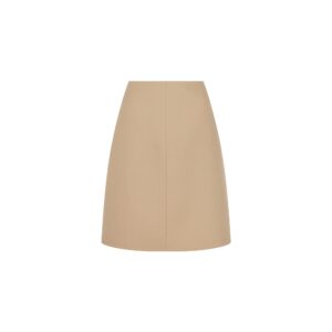 Dior Straight Skirt Beige Virgin Wool and Silk Gabardine