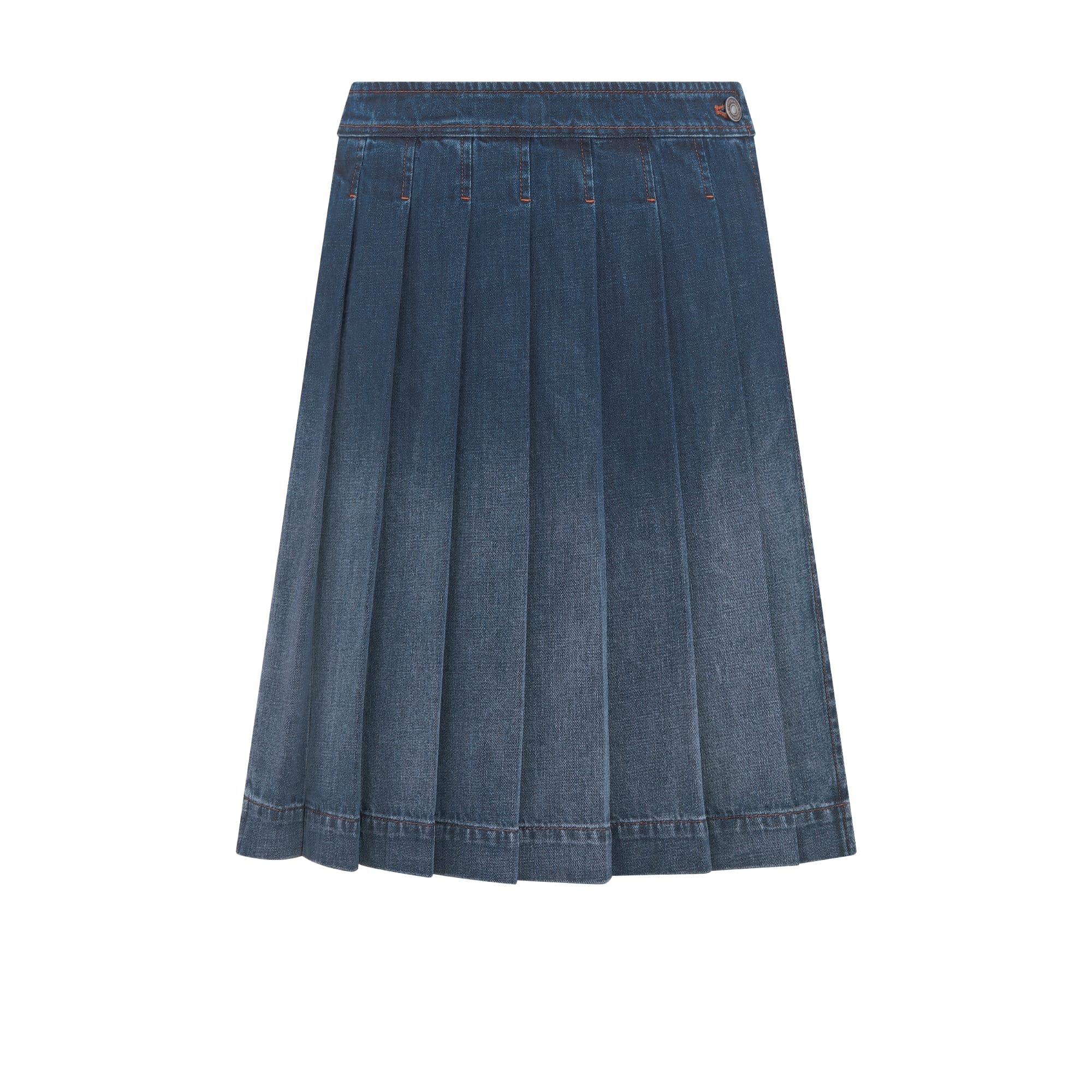 Dior Wrap Skirt with Integrated Shorts Blue Stonewashed Cotton Denim with Dior Oblique Interior
