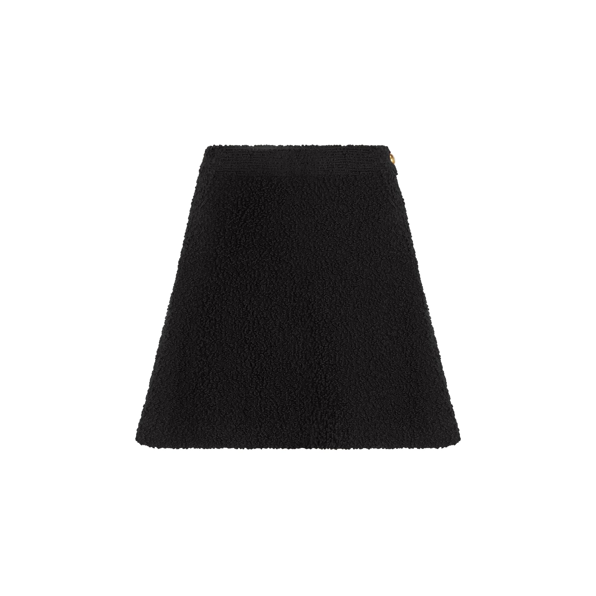 Dior Flared Miniskirt Black Cotton and Wool Blend Knit