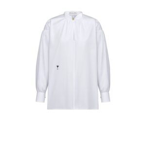 Dior Long Blouse White Cotton Poplin