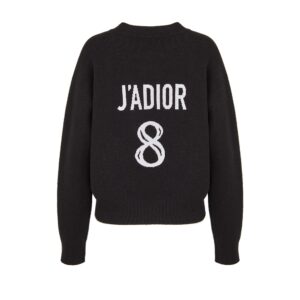 Dior J'Adior 8' Boxy Sweater Black Cashmere