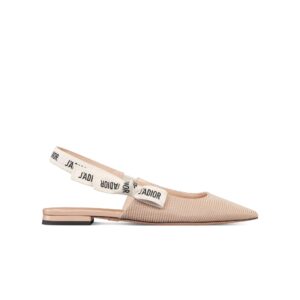 J'Adior Slingback Flat Nude Technical Fabric