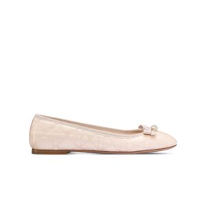 Dior Ballet Flat Rose Quartz Quilted Cannage Calfskin