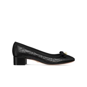 Dior Ballet Pump Black Quilted Cannage Calfskin