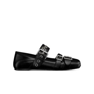 Dior Punk Ballet Flat Black Supple Calfskin