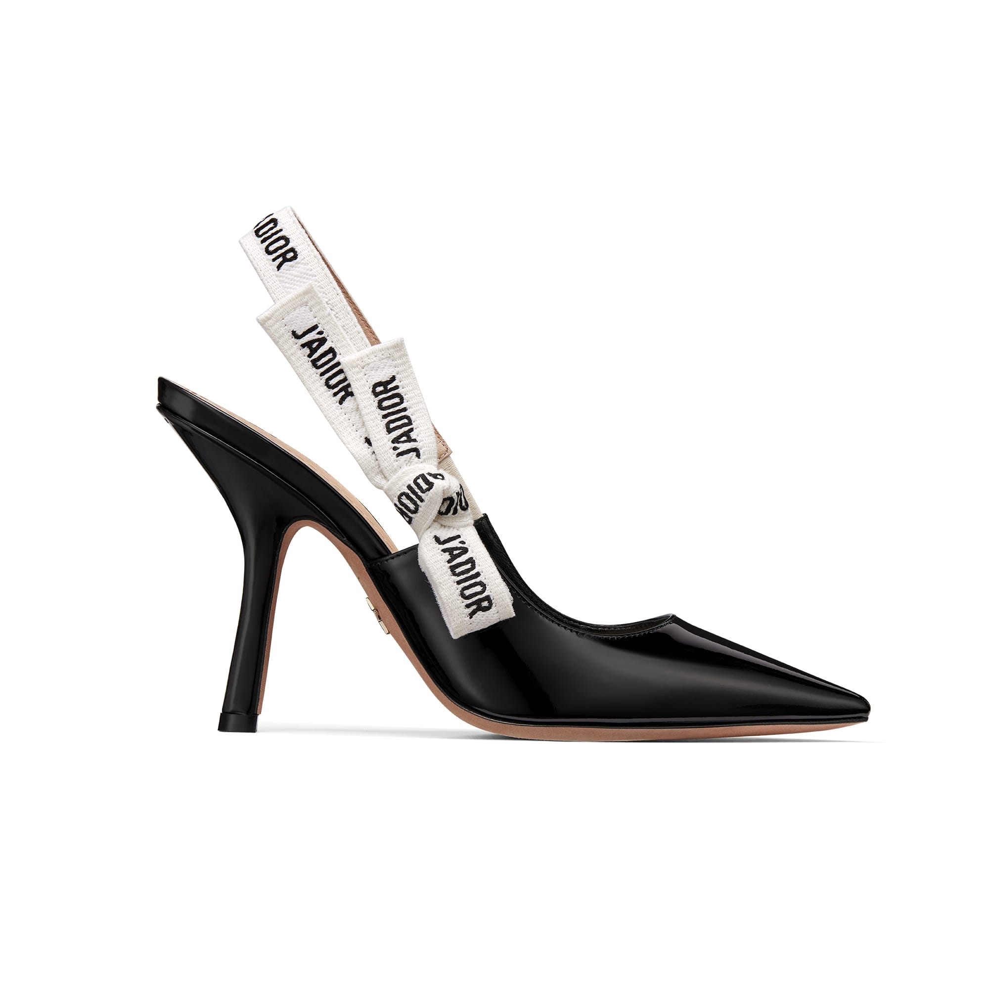 J'Adior Slingback Pump Black Patent Calfskin