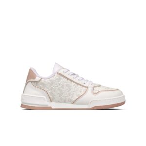 Dior One Sneaker White and Nude Dior Oblique Perforated Calfskin