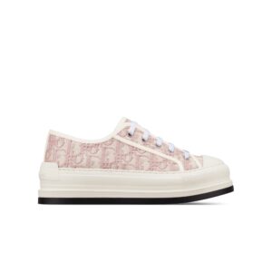 Walk'n'Dior Platform Sneaker Nude Dior Oblique Embroidered Cotton
