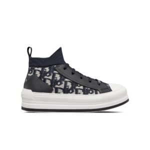 Walk'n'Dior Platform Sneaker Deep Blue Dior Oblique Technical Mesh and Calfskin