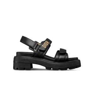 Dioract Platform Sandal Black Lambskin