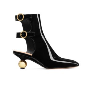 Dior D-Idole Heeled Ankle Boot Black Patent Calfskin