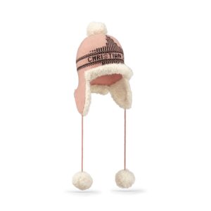 DiorAlps Shapka Rose des Vents and Black Wool and Cashmere
