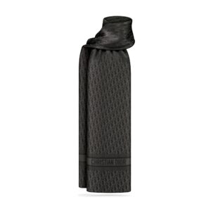 Dior Oblique Stole Black Silk
