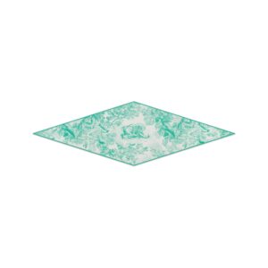 Dioriviera Toile de Jouy Sauvage Dior Diamond White and Aquamarina Silk Twill