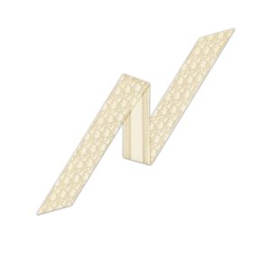 Dior Oblique Mitzah Scarf Gold-Tone Silk Twill and Metallic Thread