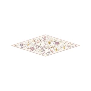 Dior Herbarium Dior Diamond Ivory and Light Pink Multicolor Silk Twill