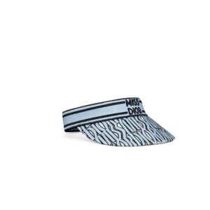 Dior Miss Dior Allover D-Smash Visor White and Pale Blue Embroidery