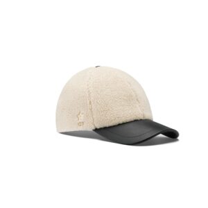DiorAlps D-Player Cap White Shearling-Effect Technical Fabric and Black Calfskin
