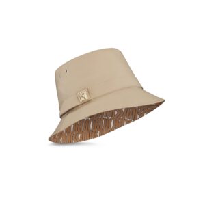 Dior Teddy-D Miss Dior Allover Small Brim Bucket Hat Beige Water-Repellent Technical Fabric