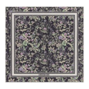 Dior Chardons Shawl Black Multicolor Cashmere