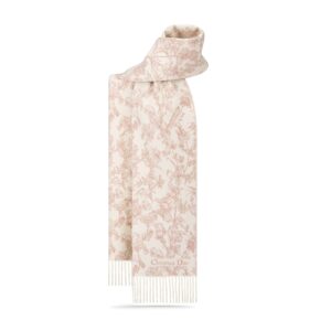 Dior Chardons Scarf Rose des Vents Cashmere and Wool