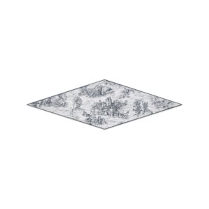 Dior Toile de Jouy Scotland Dior Diamond White and Navy Blue Silk Twill